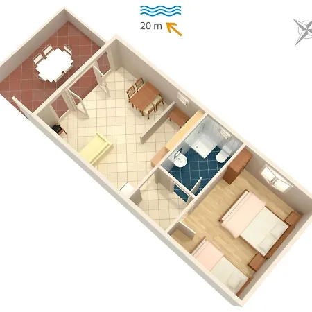 By The Sea Luka Dubrava, Peljesac - 284 アパート Janjina